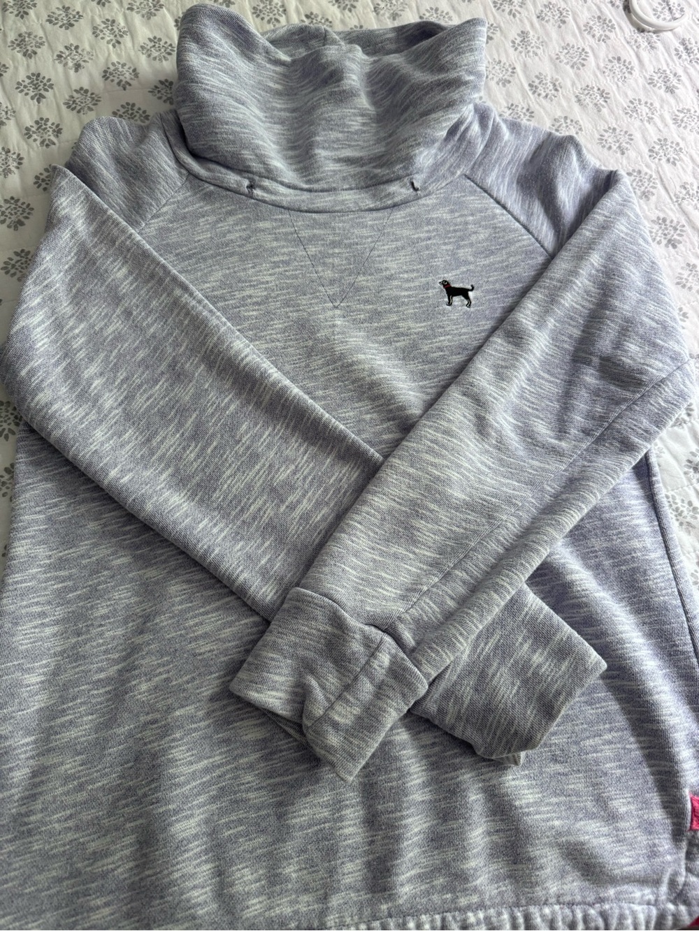 The Black Dog light purple Cowl Neck Pullover Sweatshirt